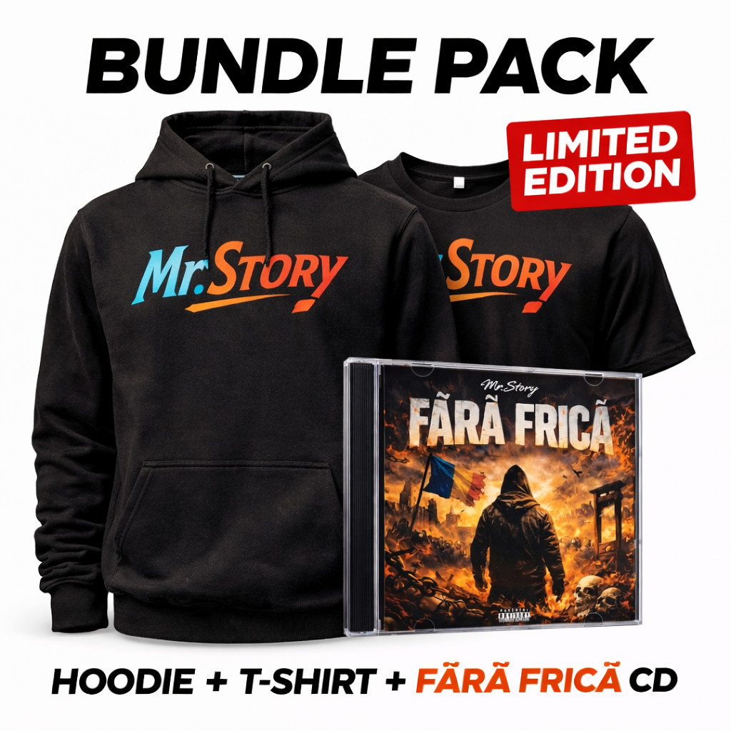 MR.STORY BUNDLE — Hanorac + Tricou + Album „FĂRĂ FRICĂ”